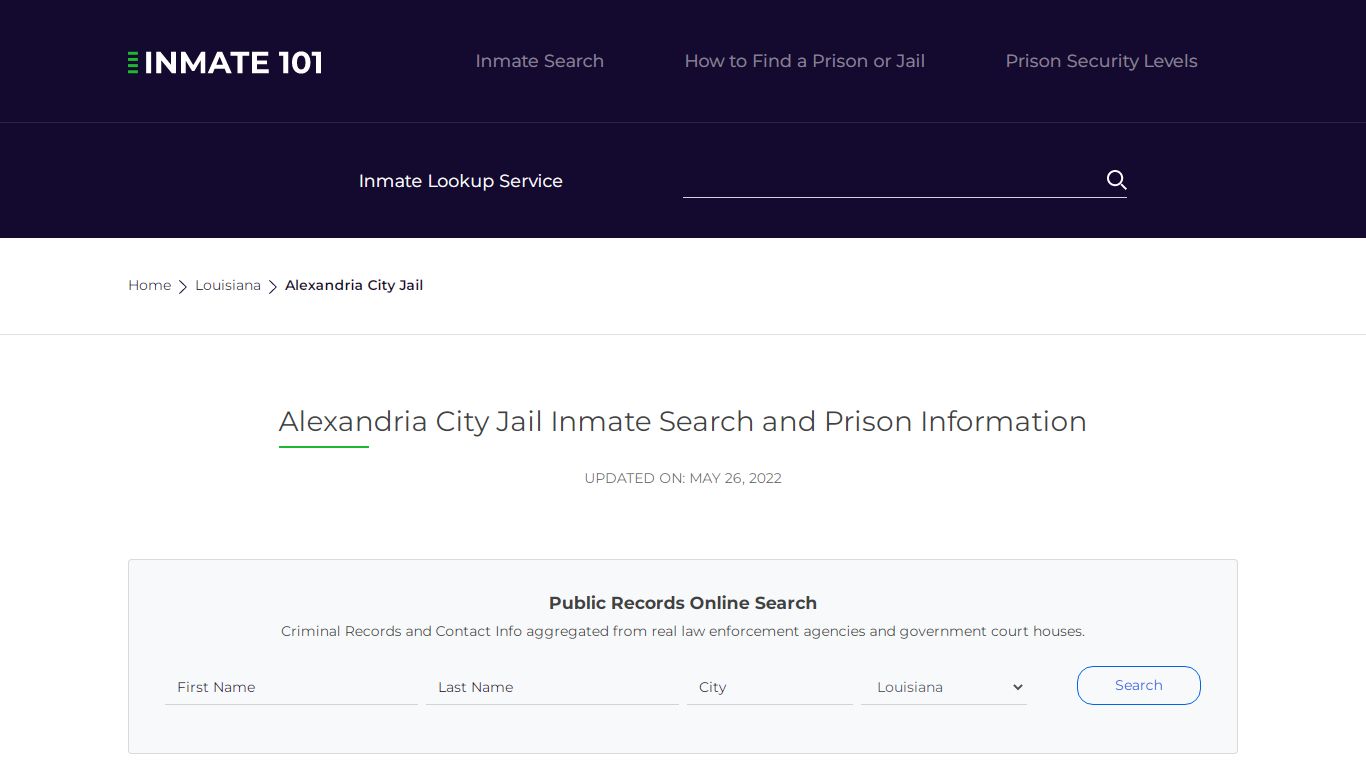 Alexandria City Jail Inmate Search, Visitation, Phone no ...